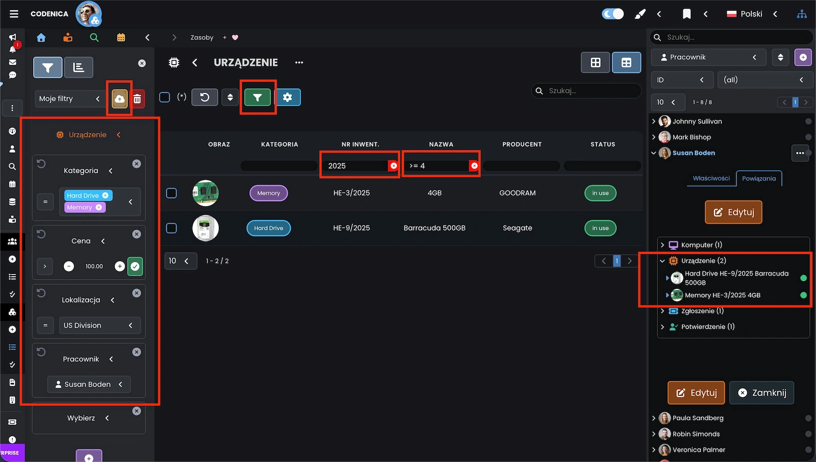 System filtrów panelowych