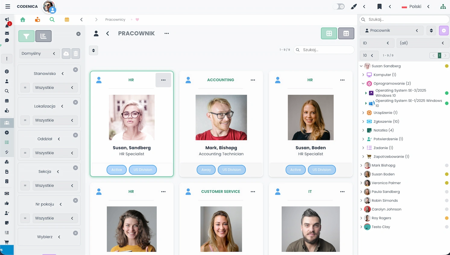 Lista użytkowników i powiązywanie komputerów w systemie Codenica ITSM + ITAM
