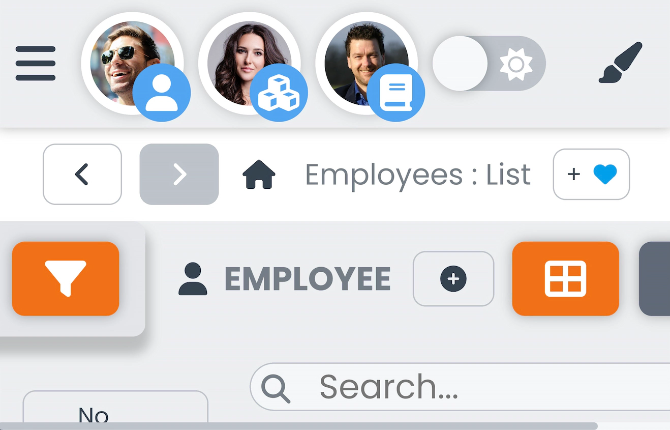 Zrzut ekranu awatarów z różnymi ikonami.