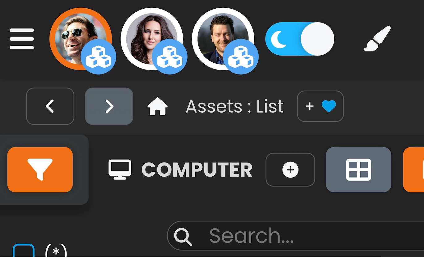 Zrzut ekranu pokazujący pomarańczową ramkę awatara.