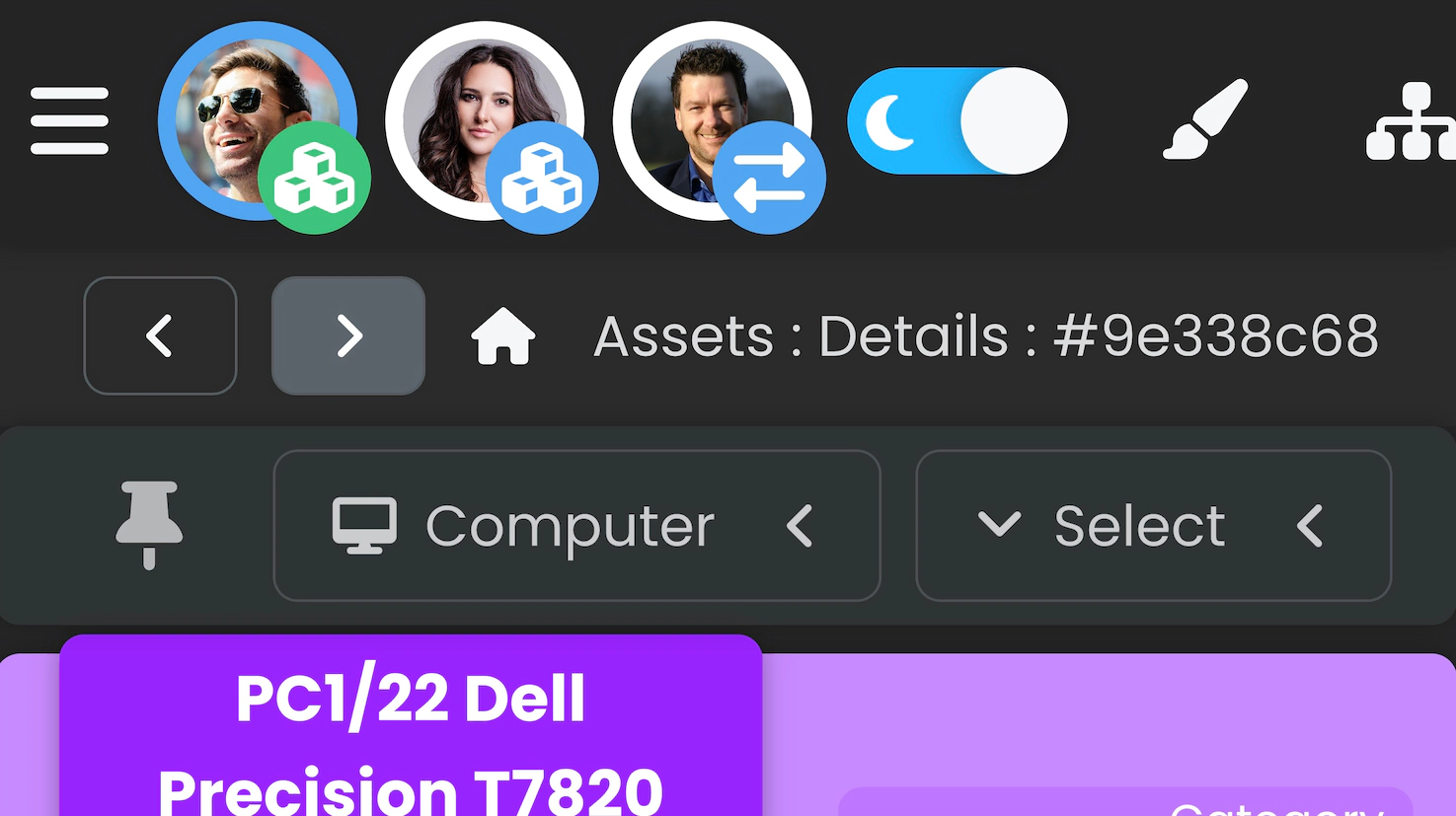 Zrzut ekranu przedstawiający zielone tło ikony obok awatara użytkownika.